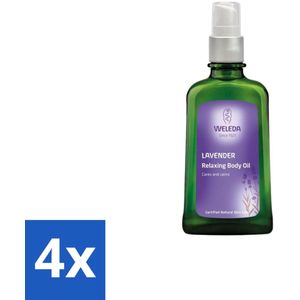 4 x WELEDA - Bodyolie Ontspannend - Lavendel - 100 ml - Lavendel Olie - Bodyolie - Ontspannende Bodyolie - Natuurlijke Bodyolie - Huidverzorging