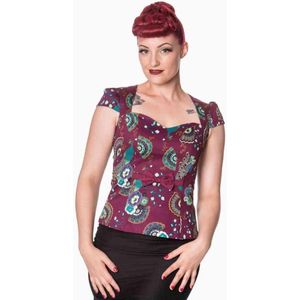 Dancing Days - FRANKIE Top - M - Bordeaux rood