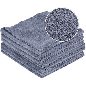 Koreaanse Microvezel doeken REGULAR 320 gsm - 40X40cm - 20 stuk - grijs - ongeëvenaarde kwaliteit, polijstdoeken, wax, microfiber