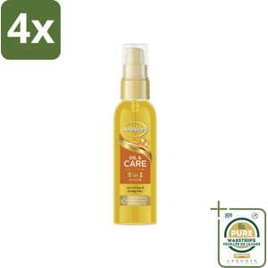 Andrélon – Haarserum – Oil & Care – 75 ml - Voordeelverpakking - 4 stuks - Glanzend haar - Haar verzorging