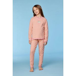 Woody pyjama meisjes/dames - roze/geel - kat - 252-10-PZG-Z/927 - maat 92