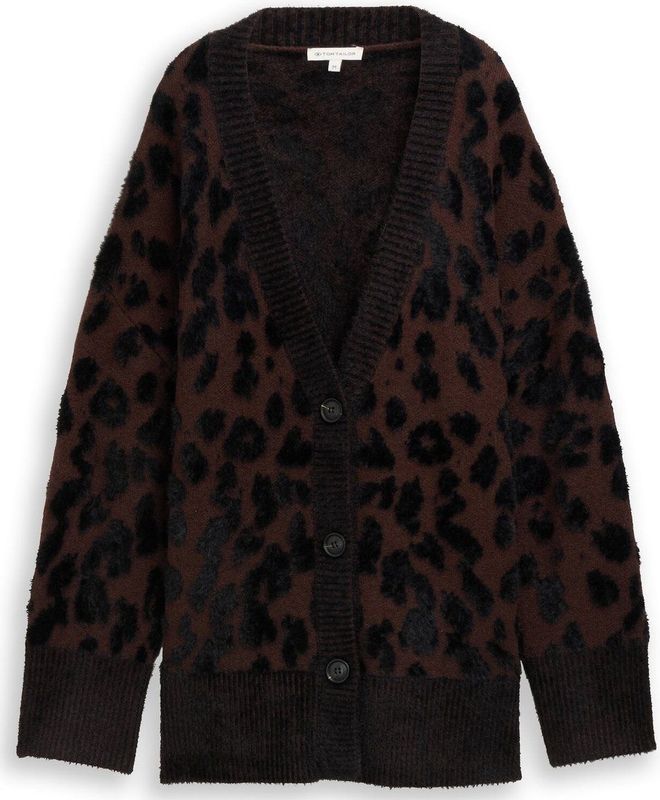 Tom Tailor Oversized vest met luipaardprint