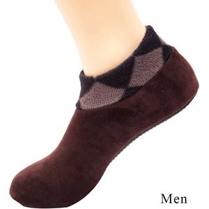 Warme Antislip Huissokken Maat 40-44 – Zachte Fleece Wintersokken voor Mannen en Vrouwen – Dikke Slofsokken voor Thuis of in Bed – Unisex Slippersokken – Effen Kleur