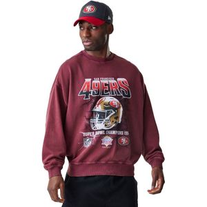 New Era Nfl Boxy Washed San Francisco 49ers Sweatshirt Paars L Man