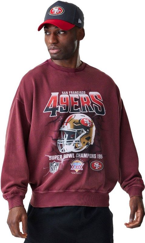 New Era Nfl Boxy Washed San Francisco 49ers Sweatshirt Paars L Man