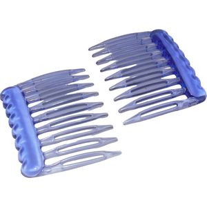 Haarkam-Zijkam transparant paars mini