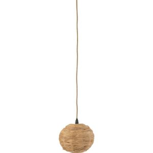 J-Line hanglamp Bol Bananenbladeren - jute - naturel - small