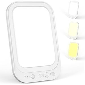 Daglichtlamp 10.000 Lux – Lichttherapielamp met 4 Timers & 5 Helderheidsniveaus | Opvouwbare Zonnelamp voor Thuis & Kantoor