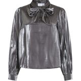 VILA - VIESSA V-NECK TIE SHIMMER SHIRT - Dames - Blouse