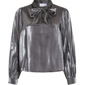 VILA - VIESSA V-NECK TIE SHIMMER SHIRT - Dames - Blouse