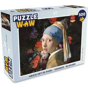 Puzzel Meisje met de parel - Vermeer - Bloemen - Legpuzzel - Puzzel 500 stukjes
