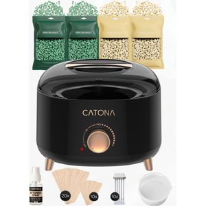 CATONA® Wax Apparaat - Professioneel Ontharingsapparaat - Wax Heater - 500ml - Inclusief 4 Zakjes Wax Beans en Neus Wax Sticks - Zwart of Wit