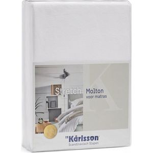 Karlsson Molton Kårlsson - 90/100 x 200/210/220 cm - wit