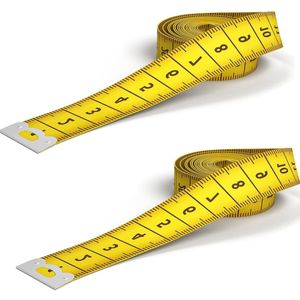 Dubbelzijdig meetlint 200 cm | Flexibel en duurzaam meetgereedschap voor naaien en lichaamsmeting