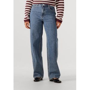 Edited - Theodora Denim Straight Leg Jeans - Blauw - Dames