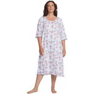 Nachthemd met 3/4 mouwen en katoenprint