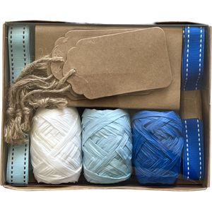 Cadeau versierset - Cadeau Decoratie Set voor geboorte jongen - 11 Delig - Blauw