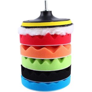 JHubers Goods - Professionele waxing en polijstset voor auto - 7 stuks pads met M14 adapter