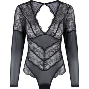 LingaDore - Body Zwart Lange Mouw - maat S - Zwart