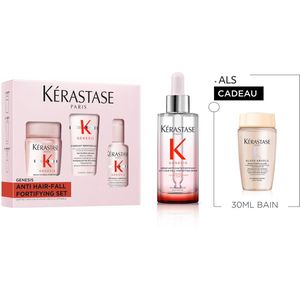 Kérastase Genesis Discovery Set & Serum + Cadeau – Anti-haaruitval Shampoo 80ml, Conditioner 75ml, Leave-in hittebeschermer 45ml & Serum 90ml + Gloss Absolu Anti-frizz Shampoo 30ml Cadeau - om haaruitval tegen te gaan