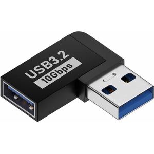 Femur USB-A naar USB-A adapter - Adapter met een Hoek - Handig voor USB Stick - In plaats van USB kabel of USB Splitter - USB Hub