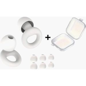 Festival Oordopjes - Oordoppen Muziek - Oordoppen Snurken - Earplugs - Wit - SNR 26 dB Demping - Inclusief Doosje - Oordopjes Slapen - Oordoppen Slapen Siliconen - Oordopjes Sport - 8 Dop