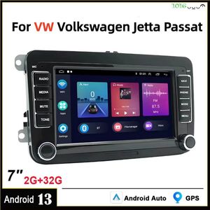 7inch Android 13 Car Stereo Radio for VW Volkswagen Jetta/Passat | 2+32G GPS Navigation Head Unit met Wireless CarPlay, Android Auto, Bluetooth, WiFi, FM + Achteruitrijcamera