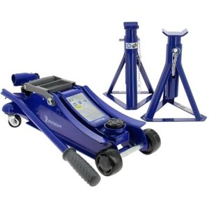 Hydraulische garagekrik 1,8 T met steunstangen voor veilig autoheffen, hoogte 105-350 mm en ergonomische handgreep