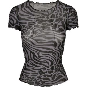 Urban Classics - Mesh Tee Top - XXL - Grijs/Zwart