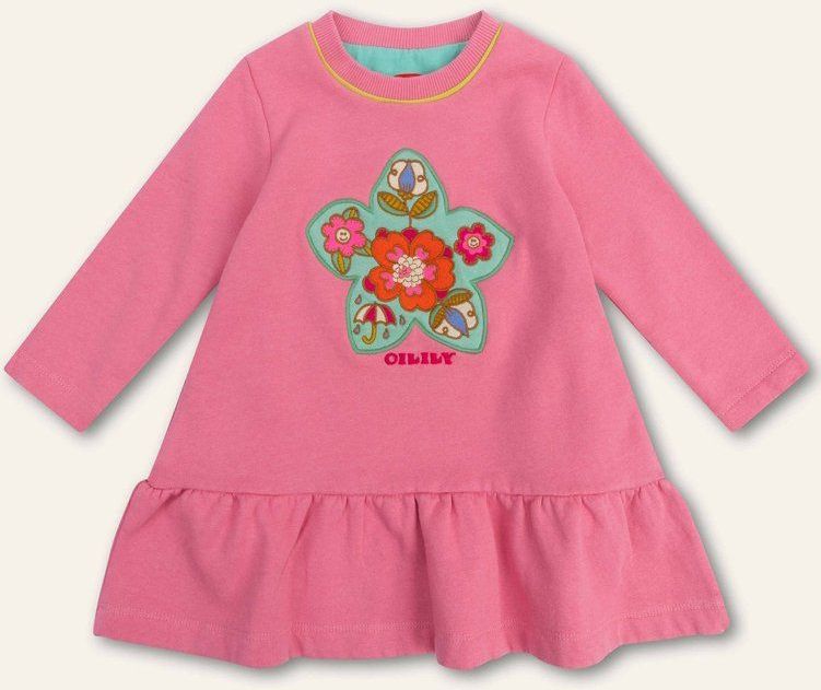 Oilily - Daffy sweat dress - Roze - 104/4yr