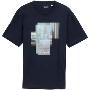 TOM TAILOR - Shirt - Nachtblauw - Kwartmouw