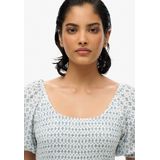 Superdry - Smocked Blouse - Korte Mouwen