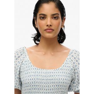 Superdry - Smocked Blouse - Korte Mouwen