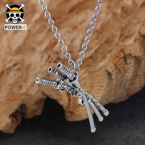 Power-8® Anime ketting: One piece manga design - Zoro katana zwaard ketting - ketting met hanger - Unisex Anime Figuur Merchandise voor Heren, Dames, Jongens en Meisjes - one piece anime - one piece merchandise - cadeau tips - manga -anime