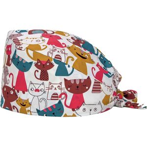 MyScrubs - Scrub Cap Kleurige Katten