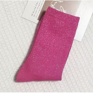 Glittersokken - Roze Fuchsia