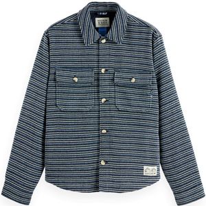 Scotch & Soda - Overshirt - Blauw - Gebreid