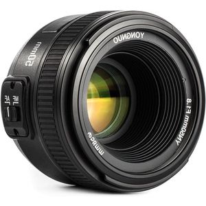 Allecto plus - Lens met groot diafragma 50mm F1.8 voor Canon EF Mount EOS-camera's + WINGONEER flitsdiffusor