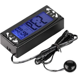 Digitale wagen thermometer voertuig klok LCD temperatuurmeter met alarmfunctie - 12 V - T23 .