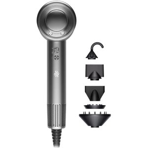 Ace & Taylor PrecisionAir High Speed Föhn - Ionische Haardroger met Diffuser - 1400W BLDC motor - Krachtige Luchtstroom - 3 Warmte- & 3 Snelheidsstanden - 5 Magnetische Opzetstukken - Lichtgewicht - Pearl Slate Grey (HB232)