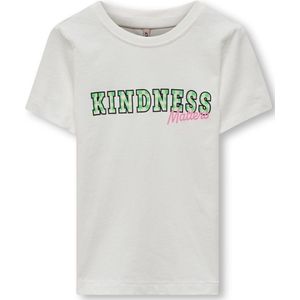 ONLY mini meisjes T-shirt SILLE Cloud Dancer Kindness Regular Fit
