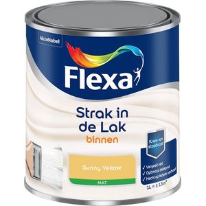 Flexa - Strak in de Lak Binnenlak Mat - Sunny Yellow - Mengverf - 1 Liter