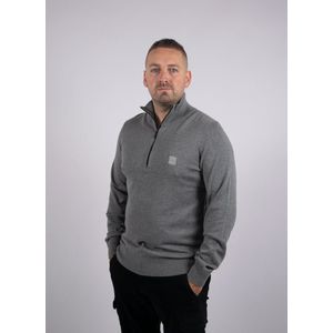 BOSS - Kanobix S - Half Zip Trui - Grijs