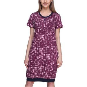 Merry Style Dames Pyjama - Korte mouwen – Katoen – Wijnrood/sterren – S - MS-MS10-184-ND