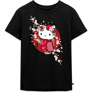 Hello Kitty In Een Rode Kimono En Kersenbloesems Premium T Shirt Kinderen