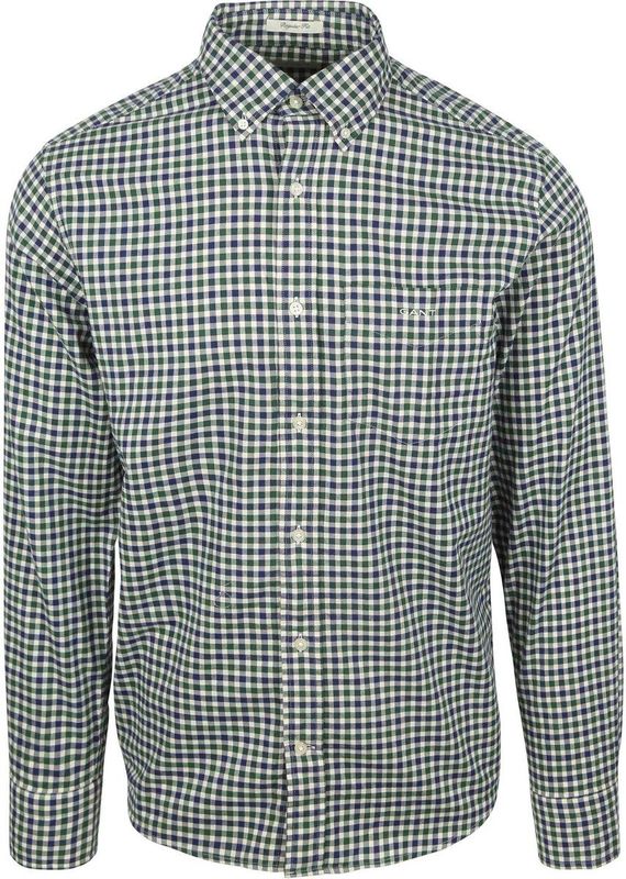 REG - Twill Gingham - T-shirt - Groen