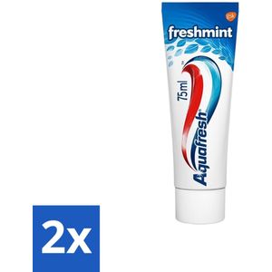 Aquafresh Tandpasta Freshmint Frisse Adem 75 ml - Voordeelverpakking - 2 stuks
