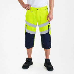 Engel - Safety Light 3/4 Broek - Hi-vis Yellow / Blue Ink