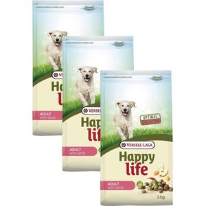 Happy Life Adult Lam - Hondenvoer - 3 x 3 kg