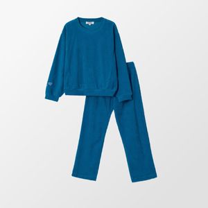 Woody, Pyjama - Groenblauw Velours - 6 jaar